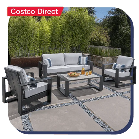 SunVilla Clifton 4-Piece Outdoor Patio Seating Set