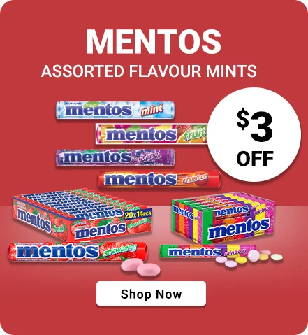 Mentos assorted flavour mints. $3 OFF. Shop Now