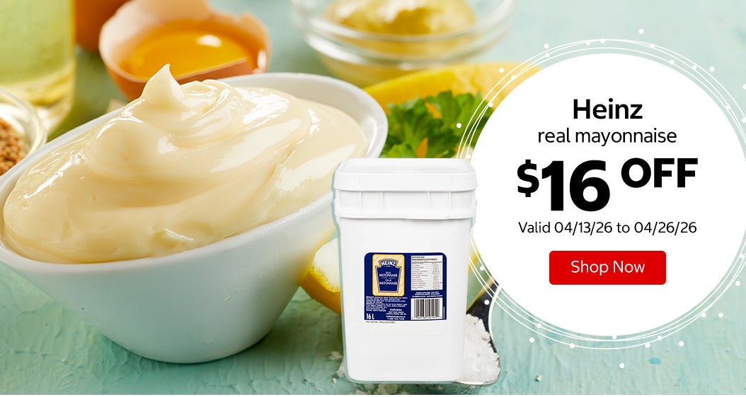 Heinz real mayonnaise $16 Off. Valid 04/13/26 to 04/26/26. Shop Now 