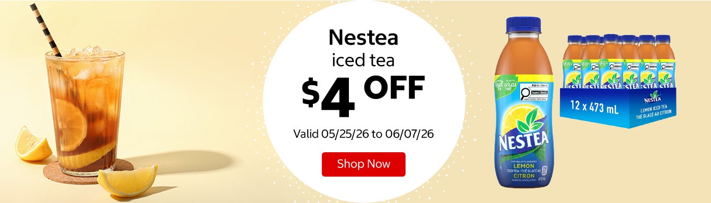 Nestea iced tea $4 Off. Valid 05/25/26 to 06/07/26. Shop Now 