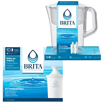 Brita Pitcher Filters 10 ct AND/OR 10-Cup Water Pitcher + 2 Filters