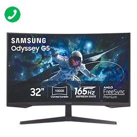 Samsung 32-inch Odyssey G5 QHD Curved Gaming Monitor