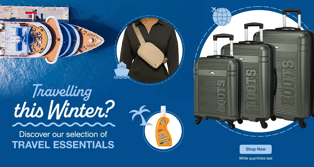 Travelling this Winter? Discover our selection of Travel essentials. While quantities last. Shop Now.