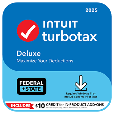 TurboTax Deluxe 2025 Federal E-File + State Download for PC/Mac