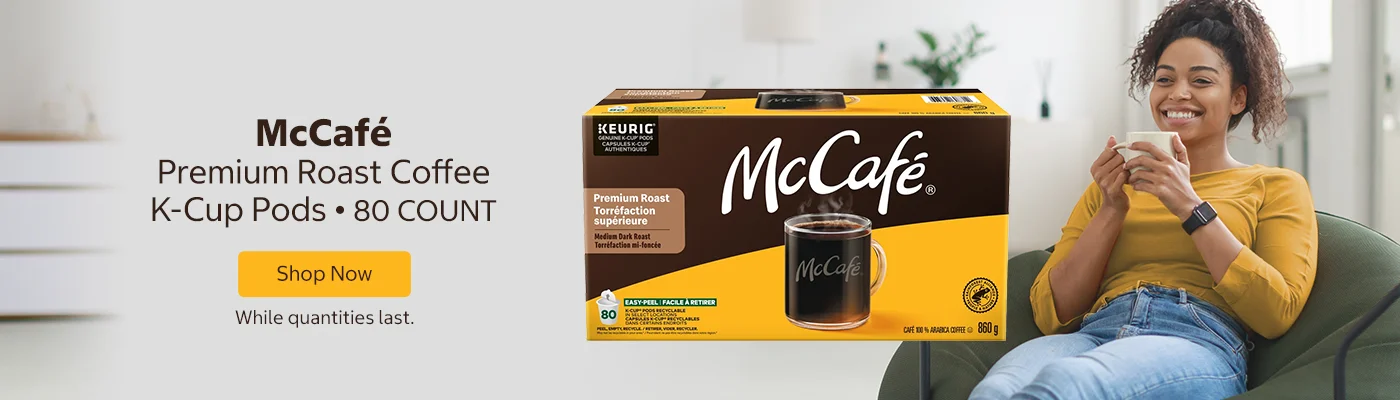 McCafé Premium Roast Coffee K-Cup Pods, 80-count  Shop Now.While quantities last.