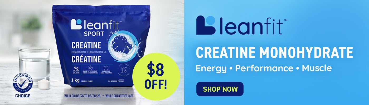 Leanfit Sport Creatine Monohydrate 1 kg $8 OFF Valid 08/03/26 to 08/30/26 Shop Now While quantities last