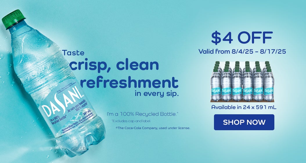  Taste crisp, clean refreshment in every sip Available in 24 x 591 mL  $4 OFF Valid from 8/4/25 - 8/17/25 Shop Now 