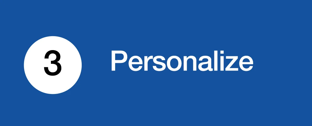 3. Personalize