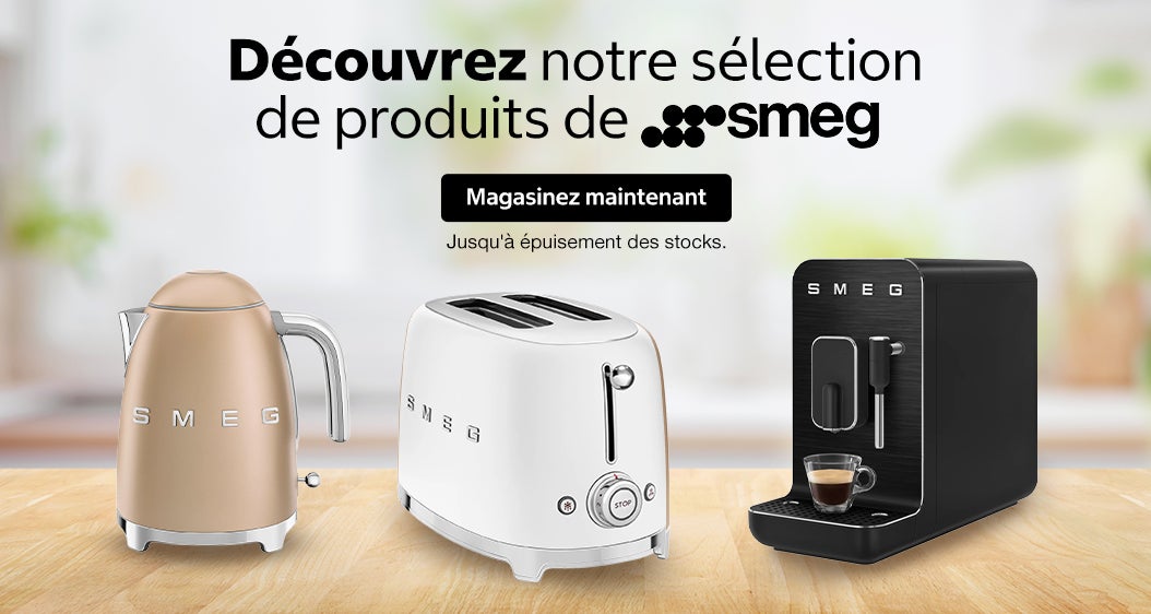 Découvrez notre sélection de produits de SMEG. Jusqu'à épuisement des stocks. Magasinez maintenant.