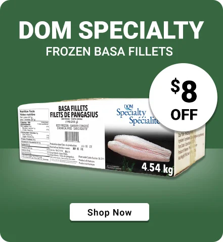 DOM Specialty frozen basa fillets $8 OFF Shop Now