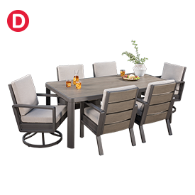 SunVilla Alden 7-Piece Cushion Dining Set
