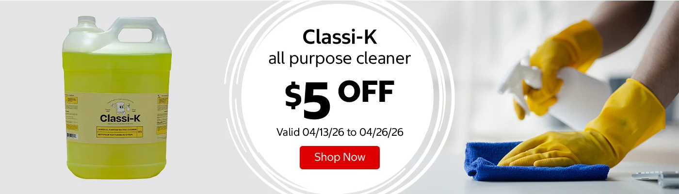 Classi-K all purpose cleaner $5 Off. Valid 04/13/26 to 04/26/26. Shop Now 