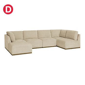 Henredon Murphy 6-Piece Fabric Modular Sectional