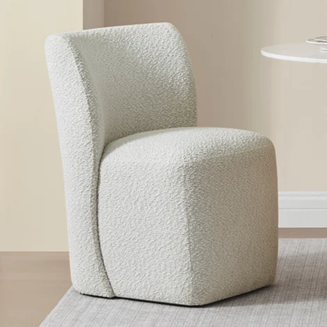 Blair Fabric Armless Dining Chair with Casters