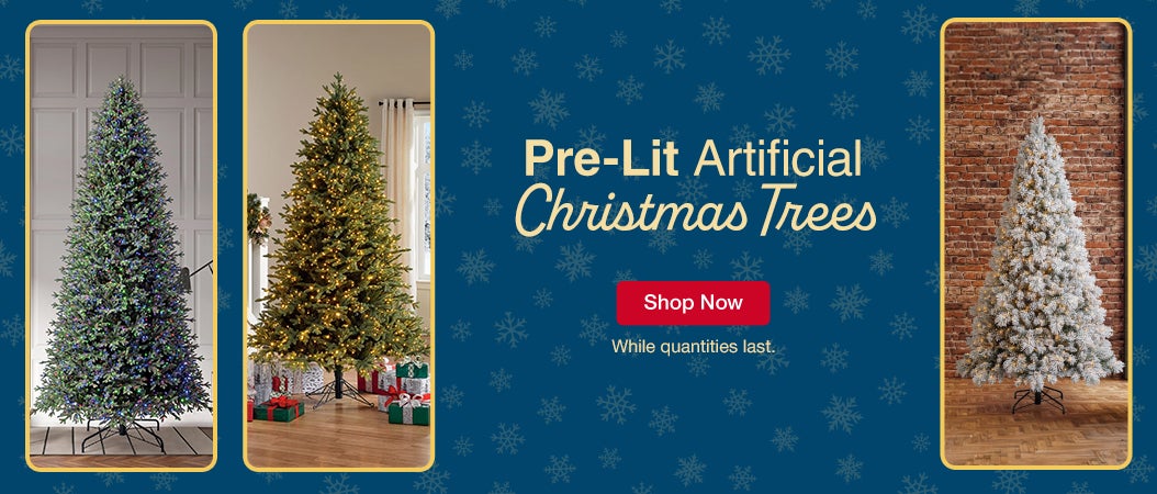 Pre-Lit Artificial Christmas Trees. Shop Now While quantities last.