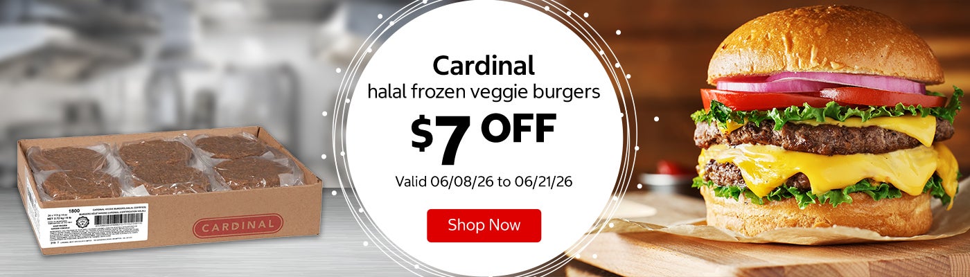 Cardinal halal frozen veggie burgers $7 Off. Valid 06/08/26 to 06/21/26. Shop Now 