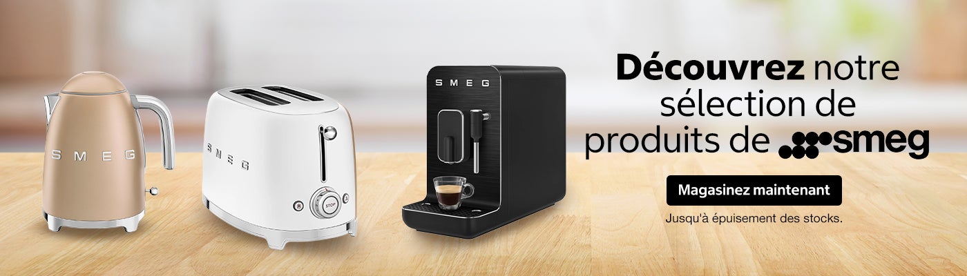 Découvrez notre sélection de produits de SMEG. Jusqu'à épuisement des stocks. Magasinez maintenant.
