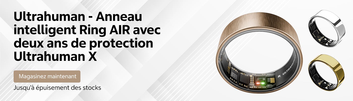 Ultrahuman - Anneau intelligent Ring AIR avec deux ans de protection Ultrahuman X Magasinez maintenant Jusqu’à épuisement des stocks