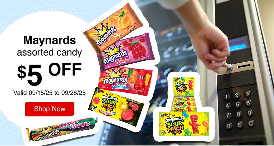 Maynards assorted candy  $5 Off. Valid 09/15/25 to 09/28/25. Shop Now 