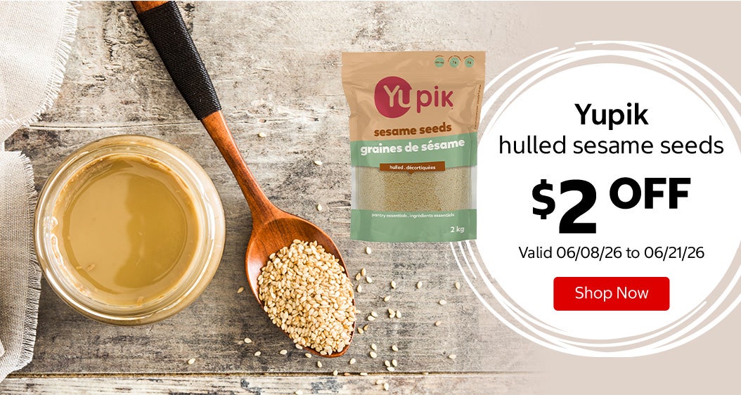 Yupik hulled sesame seeds $2 Off. Valid 06/08/26 to 06/21/26. Shop Now 