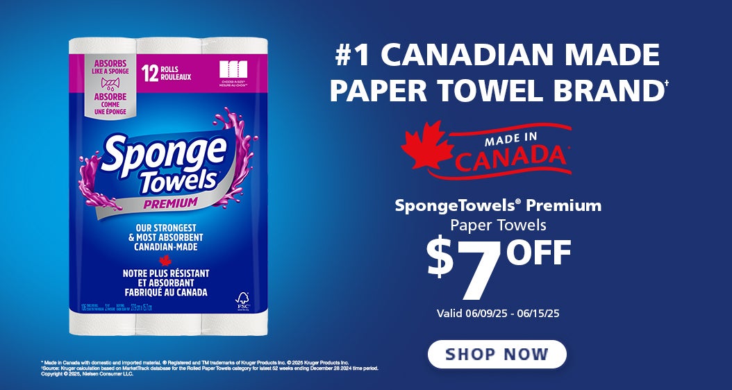 Sponge Towels Premium Paper Towels  $7 Off Valid 06/09/25 - 06/15/25 Shop Now