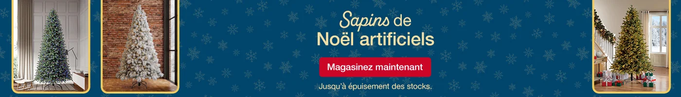 Sapins de Noël artificiels. Magasinez maintenant. Jusqu’à épuisement des stocks.