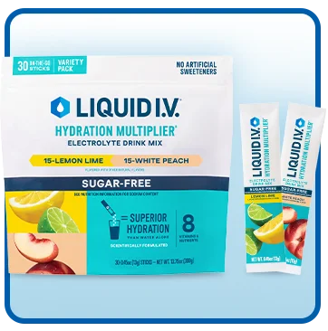 Liquid I.V. Hydration Multiplier, 30 Individual Serving Stick Packs in Resealable Pouch, Sugar Free, Variety Pack