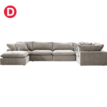 Sereen 6-Piece Fabric Modular Sectional