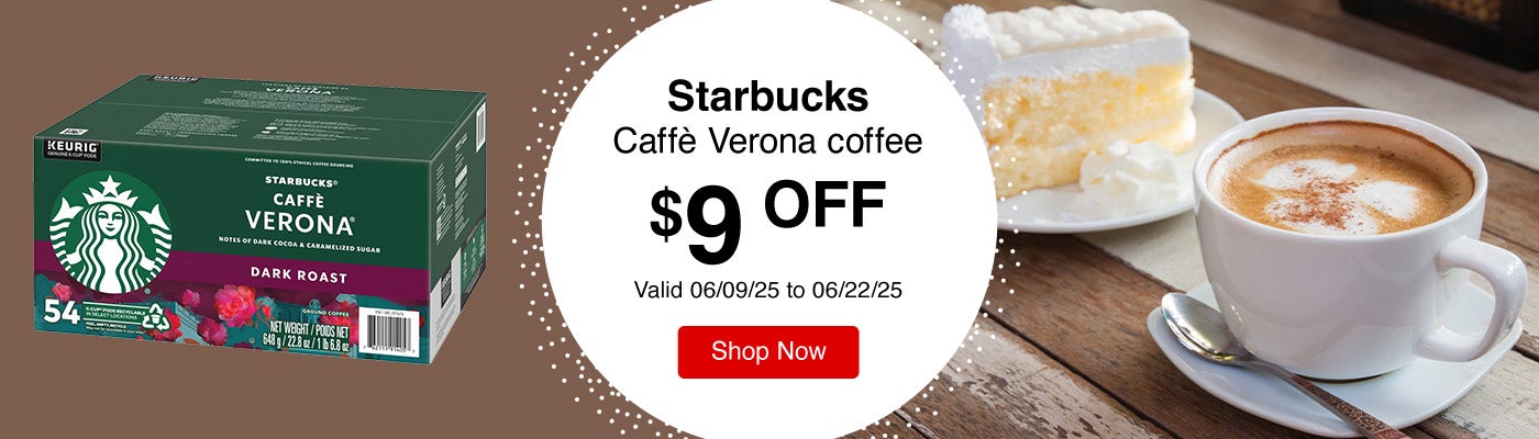 Starbucks Caffè Verona coffee $9 Off Valid 06/09/25 to 06/22/25 Shop Now
