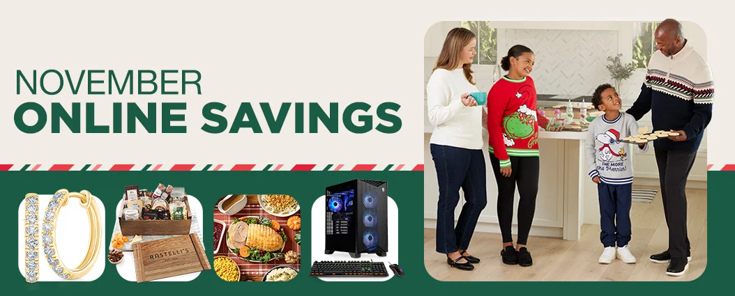 Shop November Online Savings!
