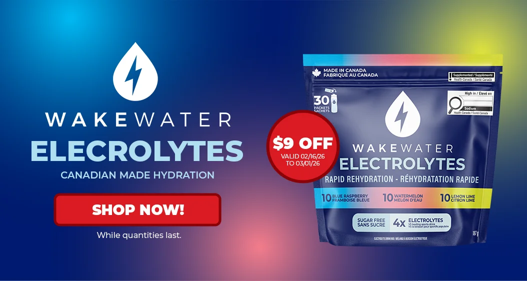Wakewater Elecrolytes. $9 off. Valid 02/16/26 to 03/01/26. Shop now! While quantities last.