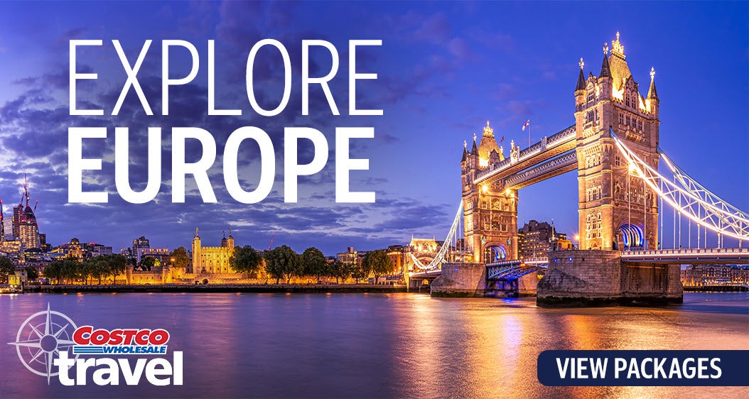 Explore Europe. Costco Wholesale Travel. View Packages