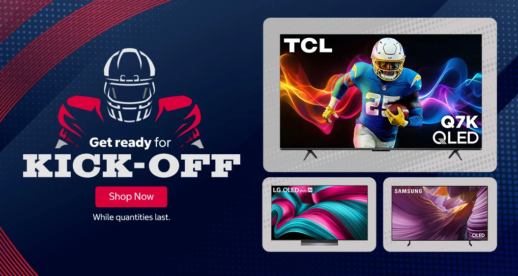 Get ready for Kick-off. Shop Now. While quantities last.