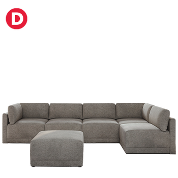 Thomasville Fallon 6-Piece Modular Sectional with Ottoman