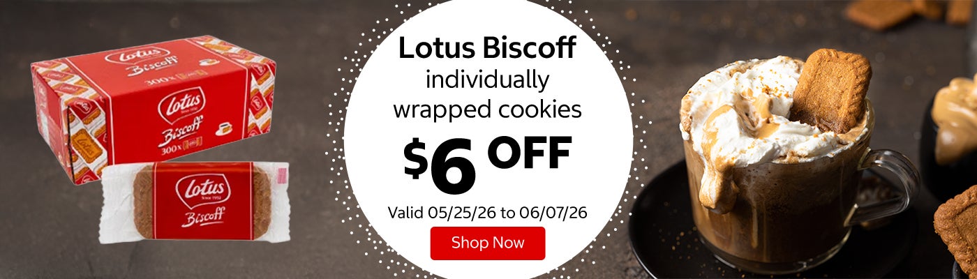 Lotus Biscoff individually wrapped cookies $6 Off. Valid 05/25/26 to 06/07/26. Shop Now 