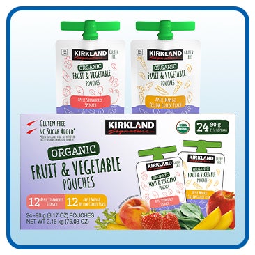Kirkland Signature, Organic Fruit and Vegetable Pouches, Variety Pack