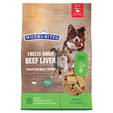 NutriBites Freeze Dried Beef Liver Natural Dog Treats