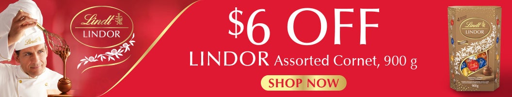 $6 OFF LINDOR Assorted Cornet 900 g SHOP NOW