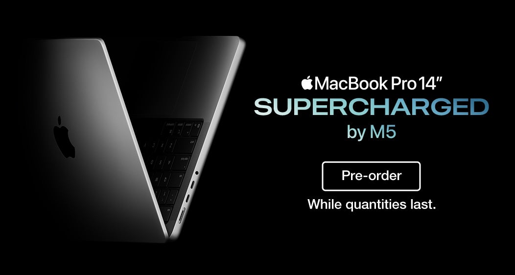 MacBook Pro 14" SUPERCHARGED by M5 Pre-order. While quantities last.