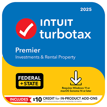 TurboTax Premier 2025 Federal E-File + State Download for PC/Mac