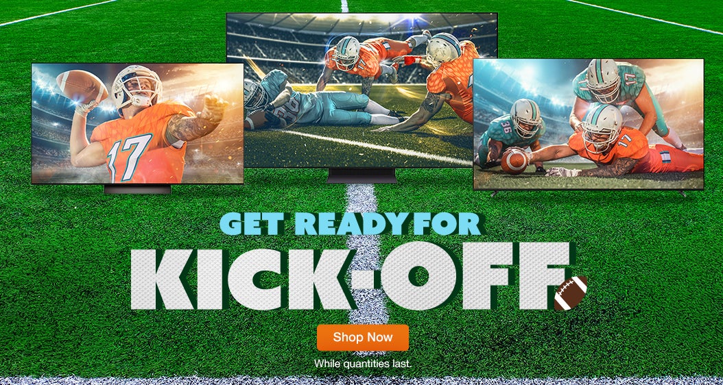 Get ready for Kick-off. Shop Now. While quantities last.