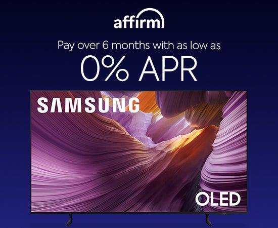 pay over 6 months with as los as 0% APR with affirm