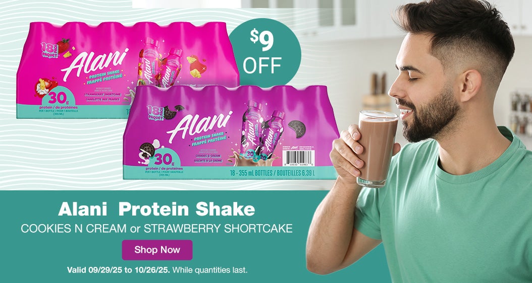 Alani Protein Shake Cookies N Cream or Alani Protein Shake Strawberry Shortcake. $9 OFF. Shop Now. While quantities last. Valid 09/29/25 to 10/26/25.