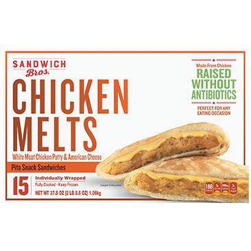 Sandwich Bros. Chicken Melts Pita Snack Sandwiches