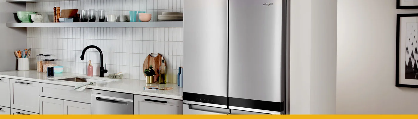 Whirlpool fridge and dishwasher set