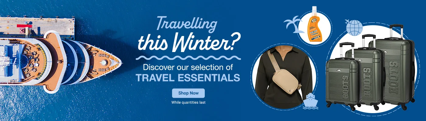 Travelling this Winter? Discover our selection of Travel essentials. While quantities last. Shop Now.