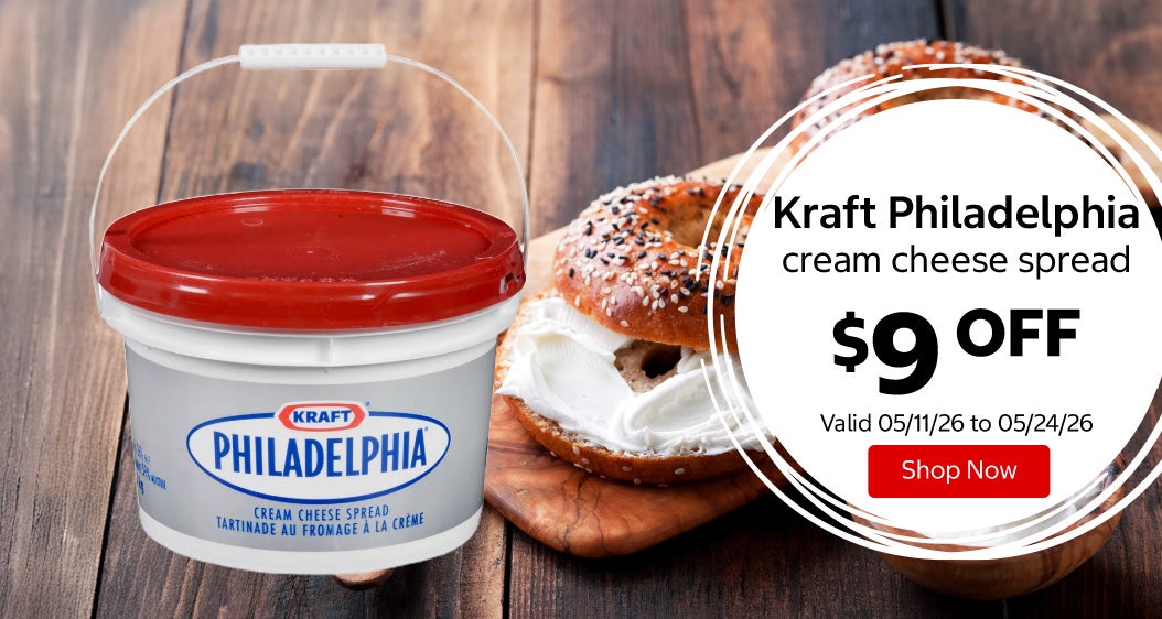 Kraft Philadelphia cream cheese spread $9 Off. Valid 05/11/26 to 05/24/26. Shop Now 