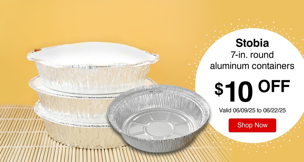 Stobia 7-in. round aluminum containers $10 Off Valid 06/09/25 to 06/22/25 Shop Now