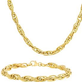 14kt Yellow Gold Twisted Multi Link Bracelet AND/OR Necklace