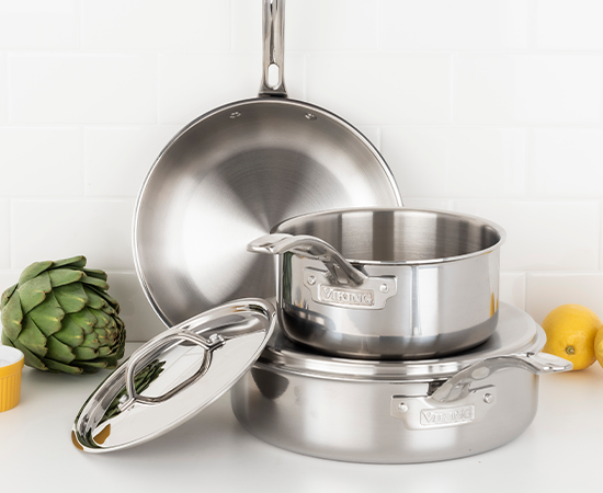 3-Ply 5-Piece Stainless Steel Cookware set